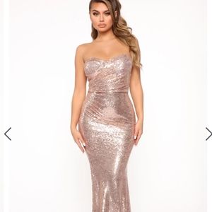 Sequin Goddess Mermaid Maxi Dress